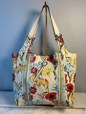 Nanette Lapore Athena printed shoulder bag or tote - flowers spring multi color